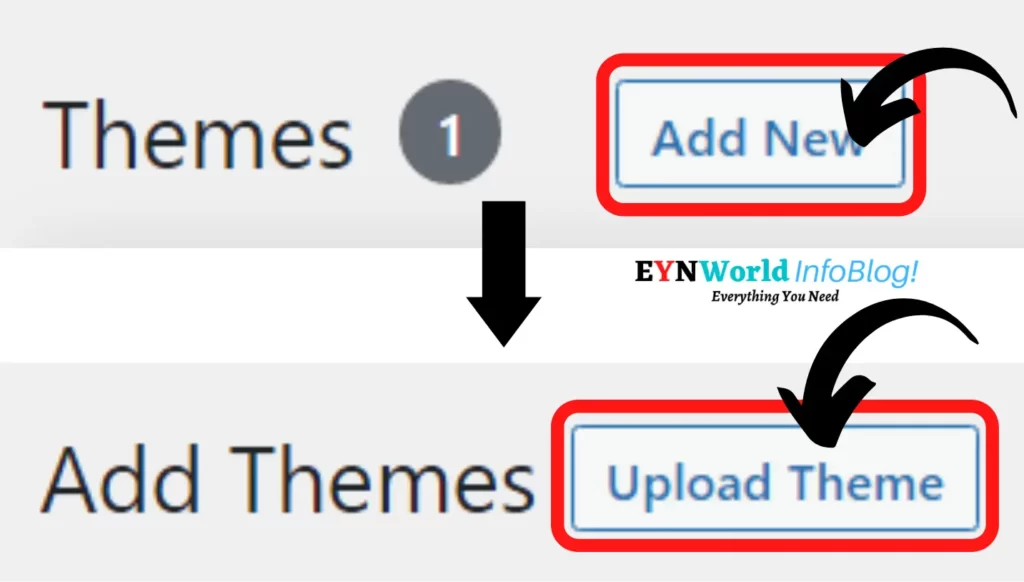 Add New Theme and Upload Theme