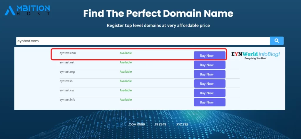Domain Name Availability Check