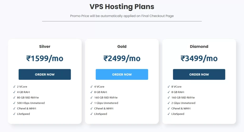 VPS Server Plans & Pricing